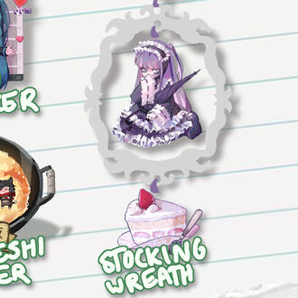 Stocking wreath keychain