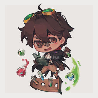 [14.11.24] Iris OC keychain Concept art (collab x paran_crafts manufacturer)