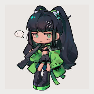 [13.11.24] Tomoe OC keychain Concept art (collab x paran_crafts manufacturer)